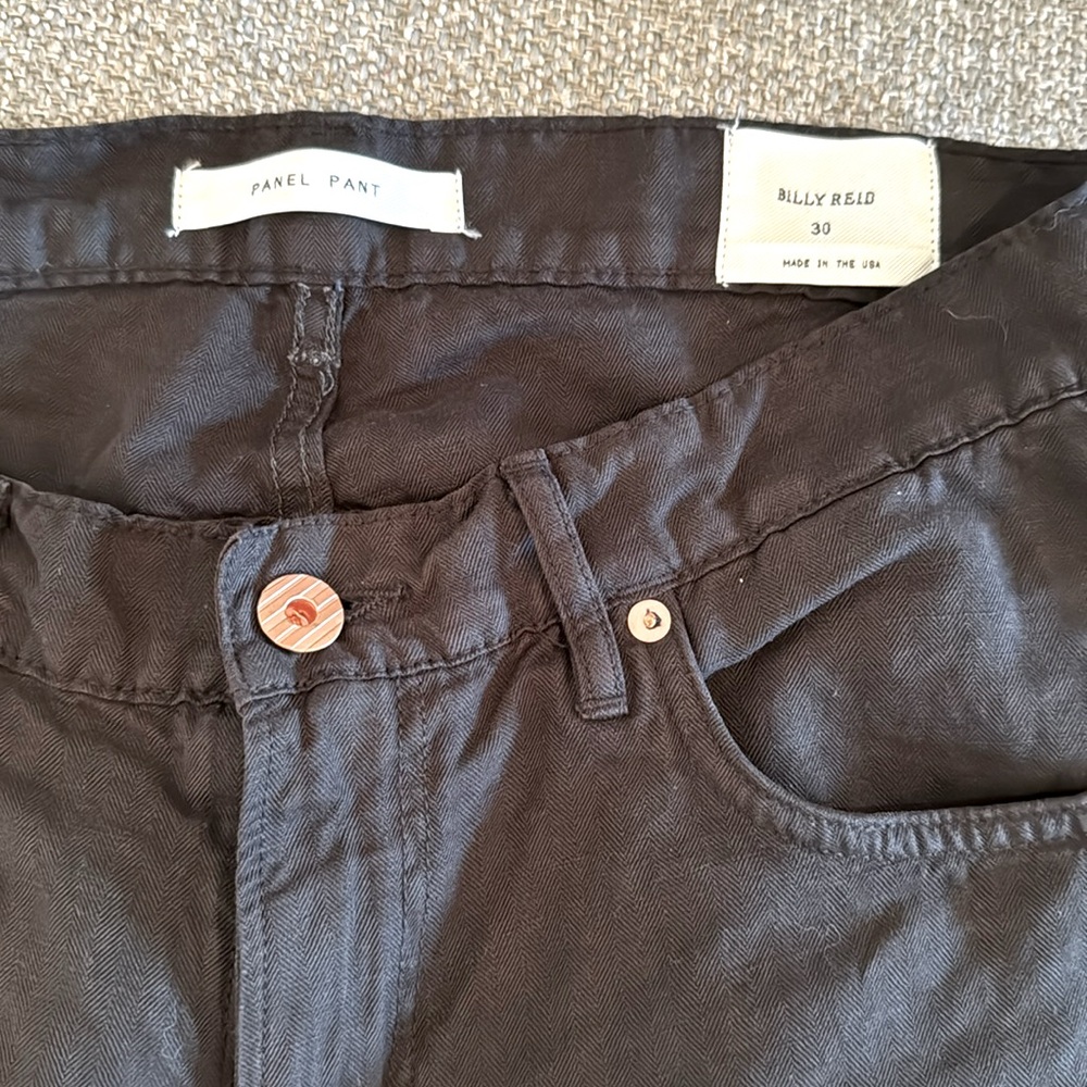 Billy Reid Black Panel Pant